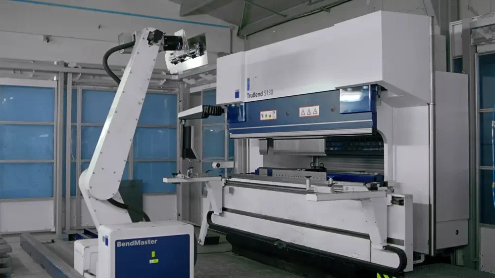 TruBend robotic bending centre processing sheet metal