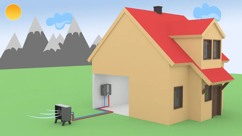 Air-to-water heat pump