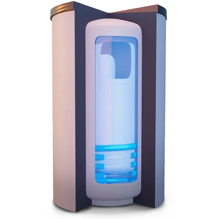 ATTACK HR buffer tank with an internal domestic hot water tank