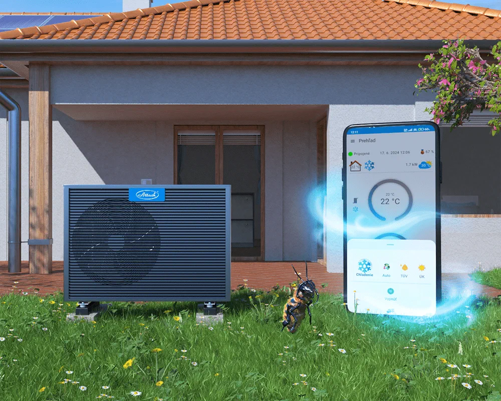 ATTACK heat pump and wall-mounted fan coil unit