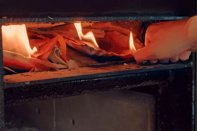 Why does tar form in a boiler?