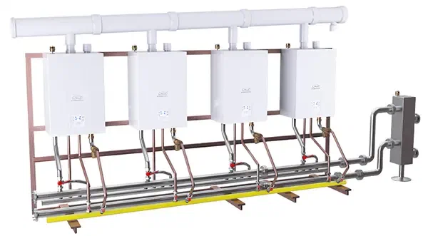 Cascade connection of ATTACK Condensing KT boilers
