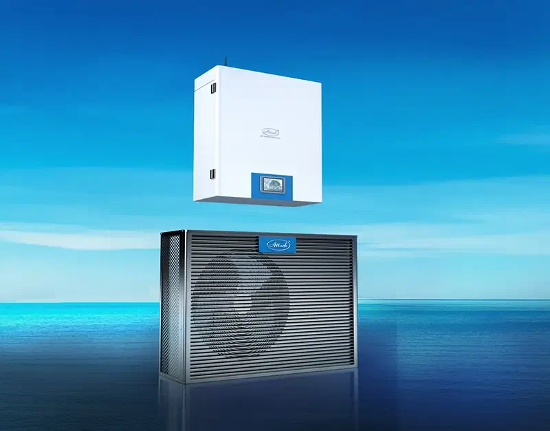 Outdoor and indoor ATTACK heat pump units