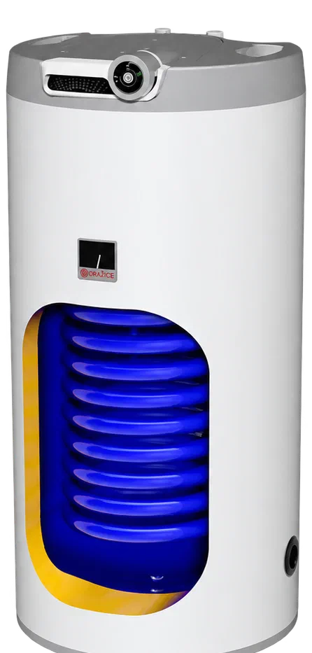 ATTACK OKC NTR floor-standing tank with visible heat exchanger