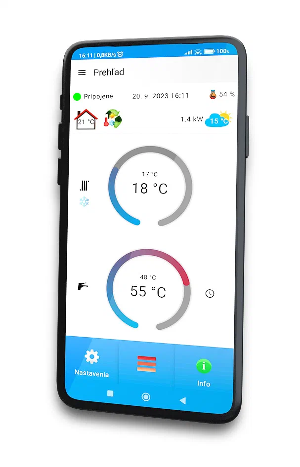 Demo account in the ATTACK Heating app