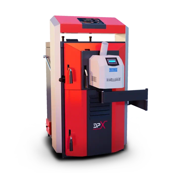 ATTACK DPX PELLET boiler with an automatic burner
