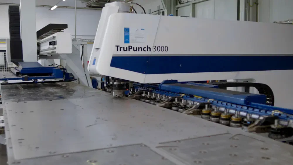 Automated Trumpf system for cutting sheet metal