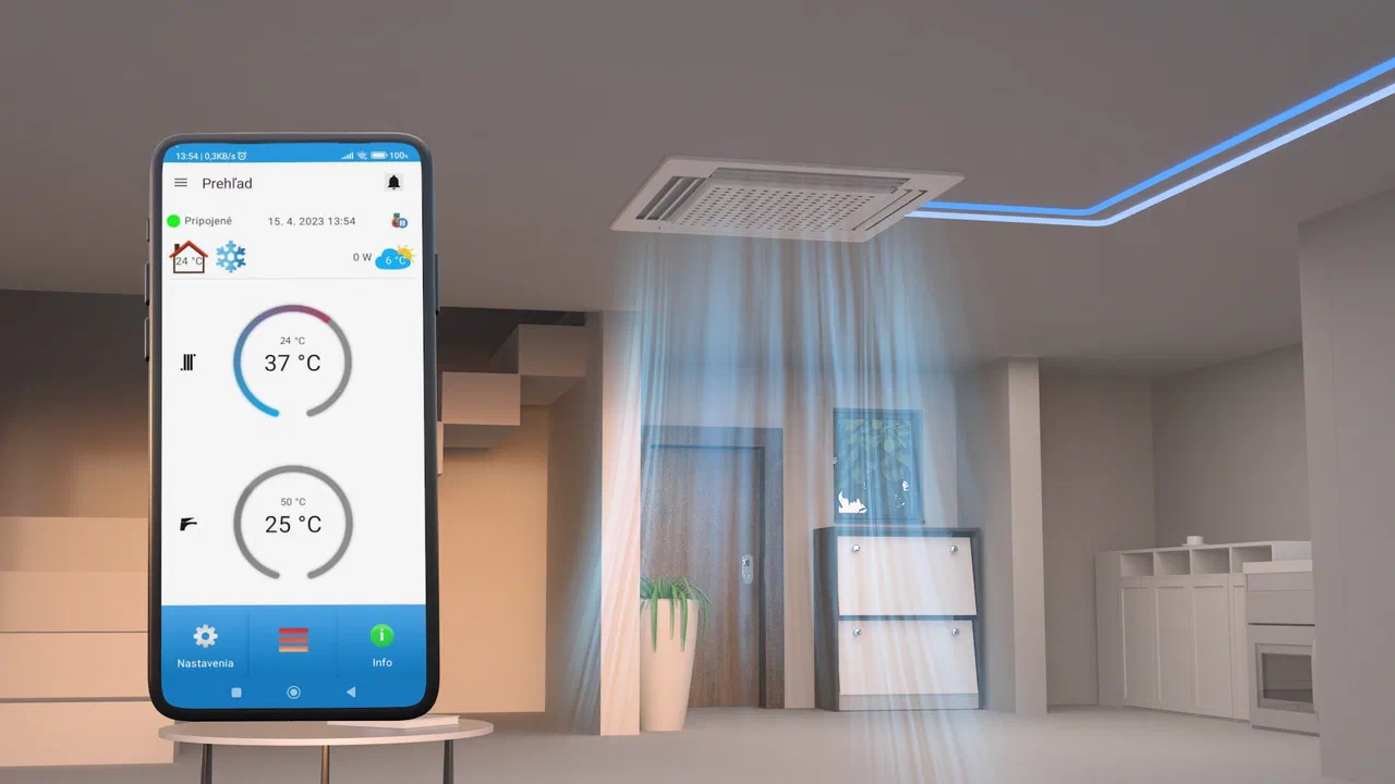 ATTACK Inverter R32 air-to-water heat pump in cooling mode