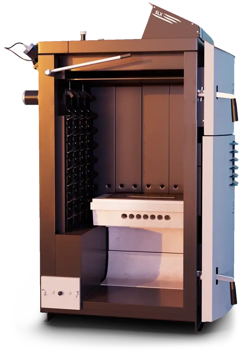 Cutaway diagram of the ATTACK SLX boiler with labelled components