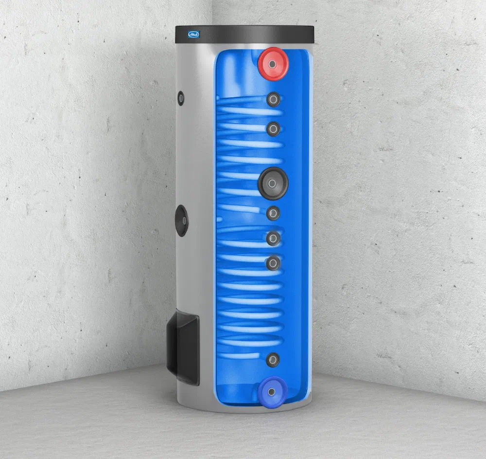 ATTACK Z HP enamelled tank with blue heat exchanger