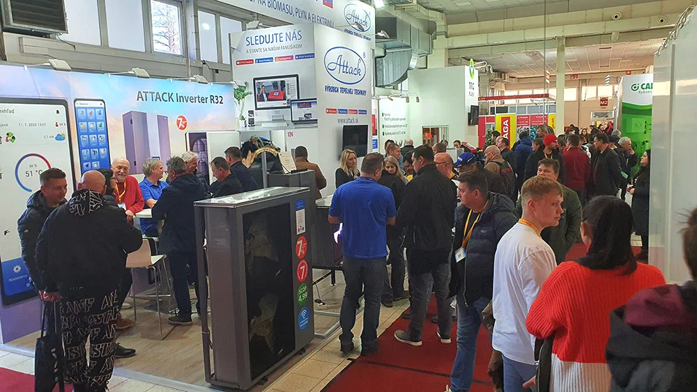 AQUATHERM Nitra 2023 · visitors at the ATTACK stand