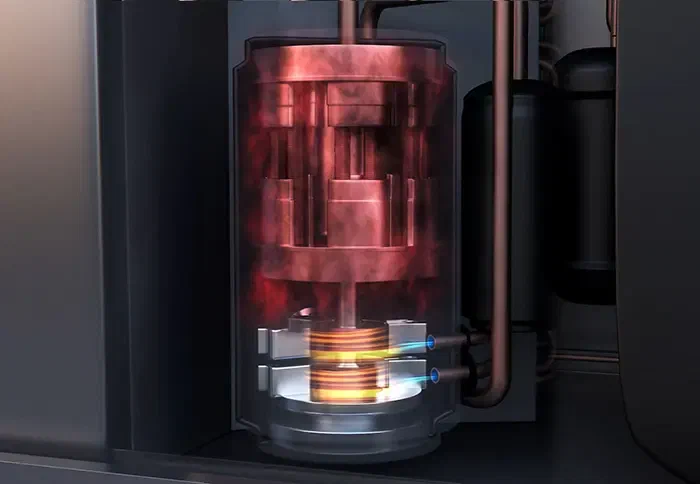 Inverter compressor in the ATTACK heat pump